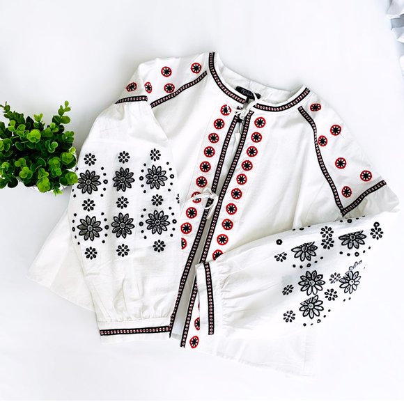 SOLD Anthropologie RD & Koko Embroidered Top Sz M - Picture 2 of 6